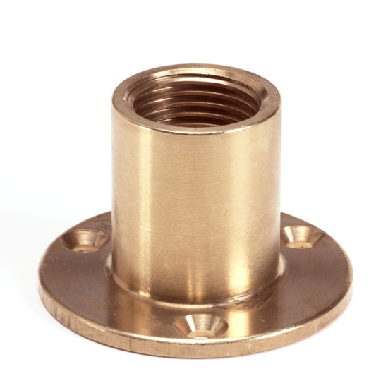 Afbeeldingen van MESSING SOLDEER ZOLDERPLAAT MET ACHTERINLAAT 1/2"