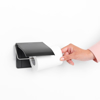 Afbeeldingen van RENEW TOILETROLHOUDER MET KLEP MATT BLACK