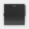 Afbeeldingen van RENEW TOILETROLHOUDER MET KLEP MATT BLACK