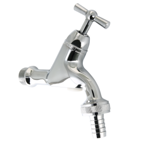 Afbeeldingen van BONFIX TAPKRAAN VERCHROOMD MET BELUCHTER EN KEERKLEP 1/2" BUI