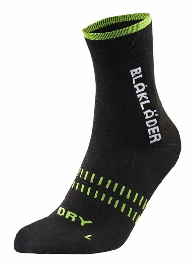 Afbeeldingen van DRY SOKKEN 2-PACK ZWART/NEONGROEN 40-44 21901093996440-44