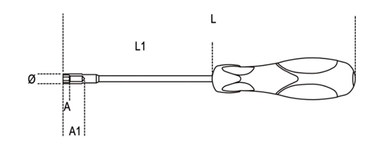 Afbeeldingen van BETA 943BX LANGE DOPSCHROEVENDRAAIER 8MM