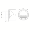 Afbeeldingen van BOLROOSTER RVS 304 ZWART RAL7021 �100MM