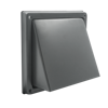 Afbeeldingen van KAPROOSTER MET KLEP RVS 304 ZWART RAL7021 Ø100MM