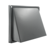 Afbeeldingen van KAPROOSTER MET KLEP RVS 304 ZWART RAL7021 Ø125MM
