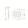 Afbeeldingen van SCHOEPENROOSTER ROND ALUMINIUM ZWART �175MM