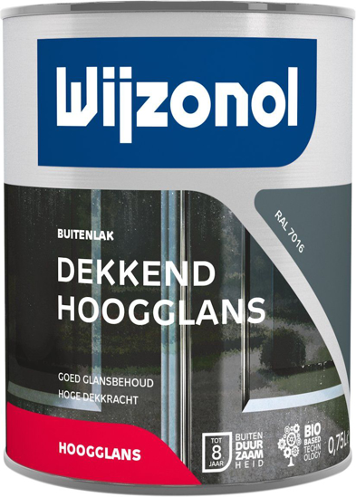 Afbeeldingen van WIJZONOL DEKKEND HOOGGLANSLAK 750ML RAL 7016