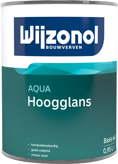 Afbeeldingen van WIJZONOL AQUA HOOGGLANSLAK BASIS WIT 950ML