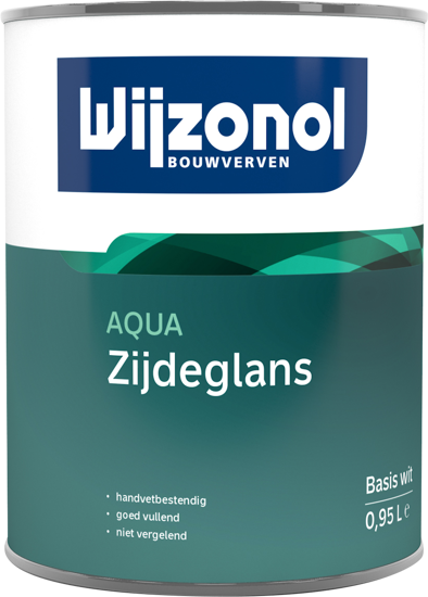 Afbeeldingen van WIJZONOL AQUA ZIJDEGLANSLAK BASIS WIT 950ML