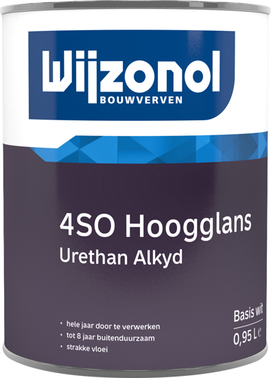Afbeeldingen van WIJZONOL 4SO HOOGGLANS BASIS WIT 950ML