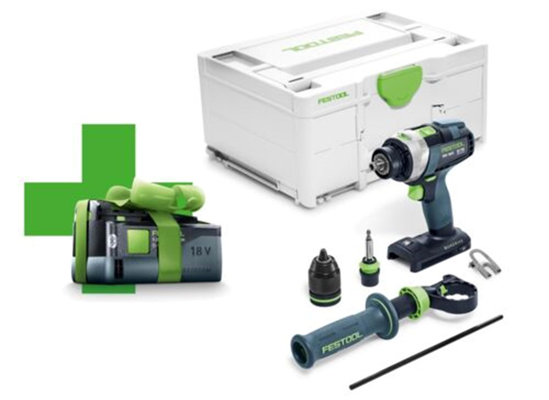Afbeeldingen van FESTOOL ACCU KLOPBOORMACHINE QUADRIVE TPC 18/4 I-BASIC-5,2