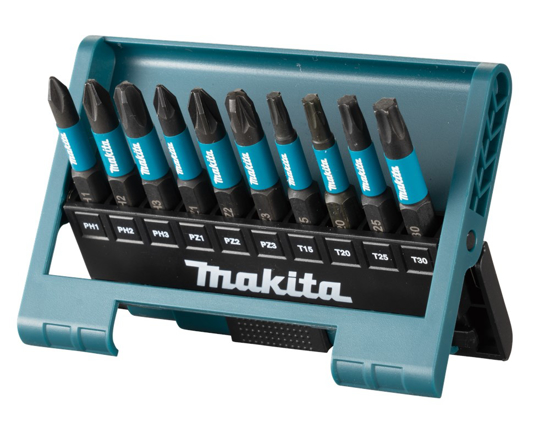 Afbeeldingen van MAKITA SLAGSCHROEFBITSET 10-DELIG E-12011