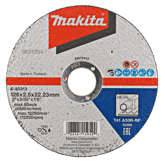 Afbeeldingen van MAKITA DOORSLIJPSCHIJF STAAL A-85313