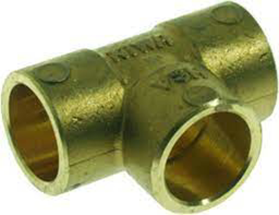 Afbeeldingen van MESSING SOLDEER T-STUK 22MM