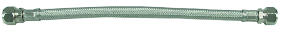 Afbeeldingen van FLEXIBELE AANSLUITSLANG KIWA RVS 35CM 10X12MM KNEL