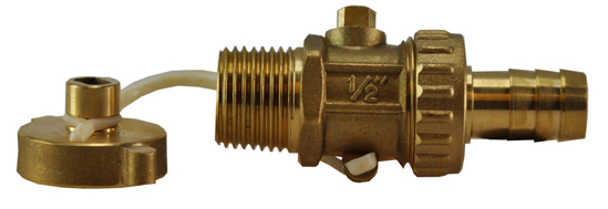 Afbeeldingen van VUL- EN AFTAPKRAAN ZWAAR MODEL MET DOP 1/2"