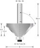 Afbeeldingen van BOVENFREES HW 32,0X056/014X08,0 Z=2+L 45GR. / BFFF32008-GR450-FA