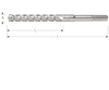 Afbeeldingen van HAMERBOOR SDS+ QUATTRO-X �8,0X100/165