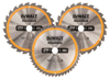 Afbeeldingen van DEWALT CONSTRUCTION CIRKELZAAGBLADENSET 250MM 3-DELIG (2X 24T 1X 48T)