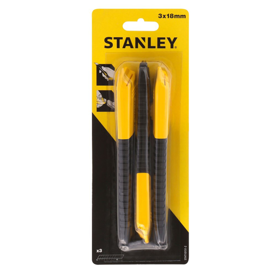 Afbeeldingen van STANLEY AFBREEKMES CUTTER TRI PACK 18MM