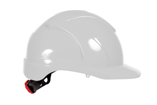 Afbeeldingen van HELM ABS 6-PUNTS PLASTIC BINNENWERK DRAAIKNOP WIT EN-397 4T