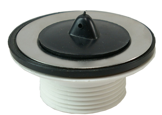 Afbeeldingen van LOSSE KUNSTSTOF PLUG+KETTING WIT 5/4" X 60MM