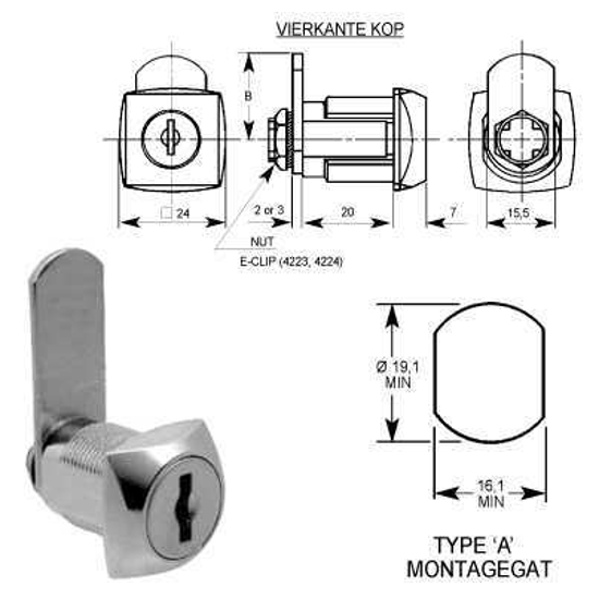 Afbeeldingen van HEVELSLOT CLIP RECHTE LIP 7310047