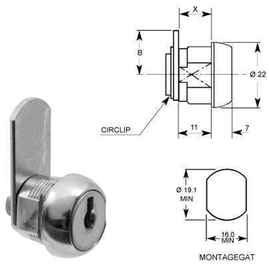 Afbeeldingen van HEVELSLOT CLIP RECHTE LIP 7210037