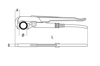 Afbeeldingen van BETA 376 PIJPENTANG ZWEEDS MODEL 90° GEBOGEN RECHTE BEKKEN 320MM