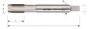 Afbeeldingen van HSS-E MACHINETAP '800', DOORLOPEND, DIN 5156 BSP(G) 1/4"-19