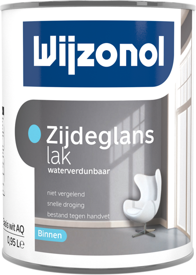 Afbeeldingen van WIJZONOL INTERIEUR ZIJDEGLANSLAK AQUA BASIS TRANSPARANT 1 LITER