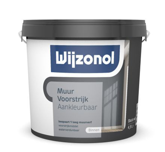 Afbeeldingen van WIJZONOL MUURVOORSTRIJK AANKLEURBAAR BASIS WIT 5 LITER