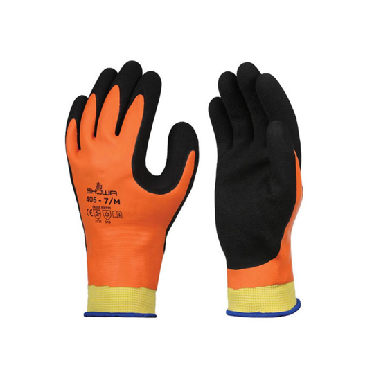 Afbeeldingen van SHOWA WINTERHANDSCHOEN 406 WATERAFSTOTEND FLUOR ORANJE MAAT M
