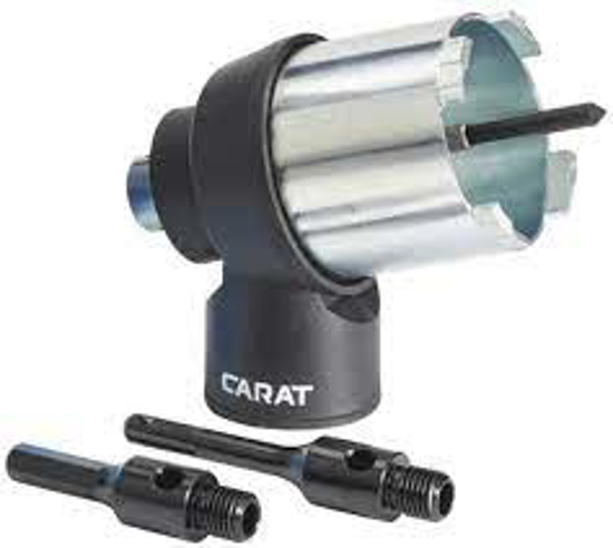 Afbeeldingen van CARAT DUSTPROTECT ACTIESET TWIN STOFAFZUIGING + 2X DOZENBOOR Ø82MM PREMIUM