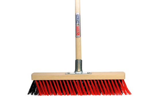 Afbeeldingen van BEZEM 40CM HOUT ZWART ROOD X-FILLING