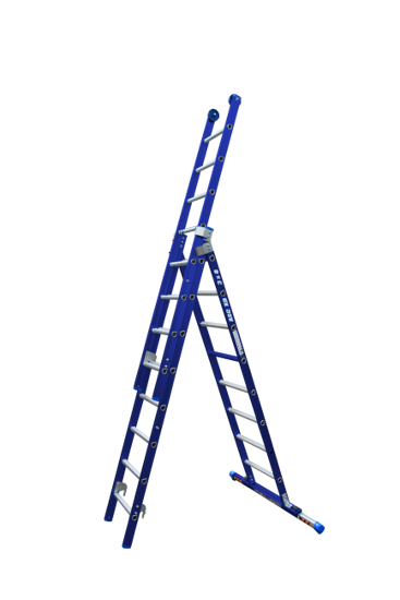 Afbeeldingen van XD LADDER MET STABILISATIEBALK - RECHTE BOMEN - 3X10 SPORTEN