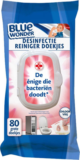 Afbeeldingen van BLUE WONDER DESINFECTIEDOEKJES (80ST)