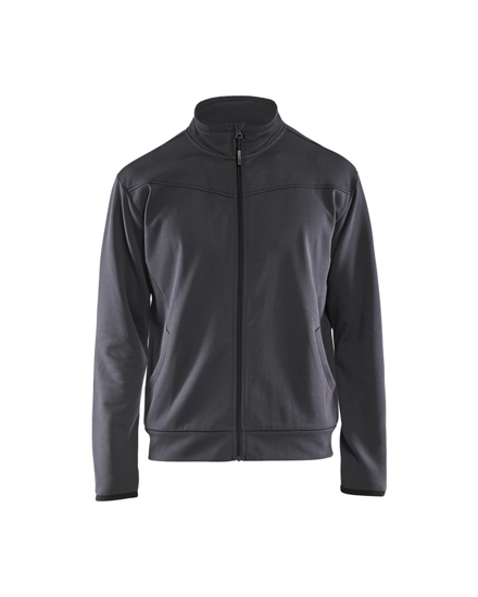 Afbeeldingen van SERVICE SWEATSHIRT MET RITS MEDIUM GRIJS/ZWART L 336225269699L