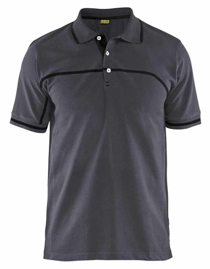 Afbeeldingen van POLOSHIRT MEDIUM GRIJS/ZWART L 338910509699L