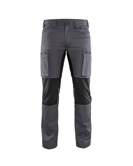 Afbeeldingen van SERVICE WERKBROEK STRETCH MEDIUM GRIJS/ZWART C52 145918459699C52