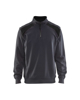 Afbeeldingen van SWEATSHIRT BI-COLOUR MET HALVE RITS MEDIUM GRIJS/ZWART L 335311589699L