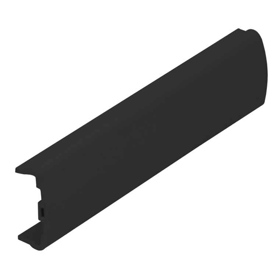 Afbeeldingen van SOFTRANDPROFIEL ZWART 18 MM LENGTE 260 CM