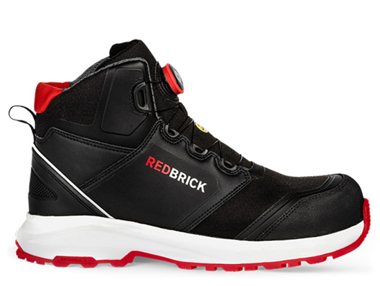 Afbeeldingen van REDBRICK WERKSCHOEN HOOG BOA PULSE SPEED LACE HIGH S3 ZWART/ROOD MT 47