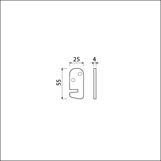 Afbeeldingen van SLUITHAAK ENKEL 4 MM