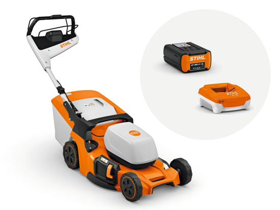 Afbeeldingen van STIHL RMA 453 PV ACCUGRASMAAIER SET MET ACCU EN LADER