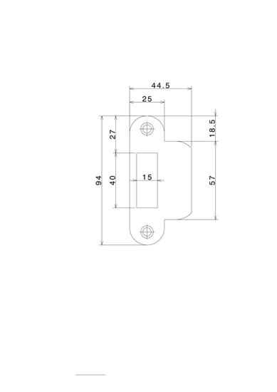 Afbeeldingen van P 635/17/U BULK PER 10 SLUITPLAAT, RVS 25X94MM AFGEROND, BULKVERPAKKING, PER 10 STUKS VERPAKT, DR 1+2+3+4.