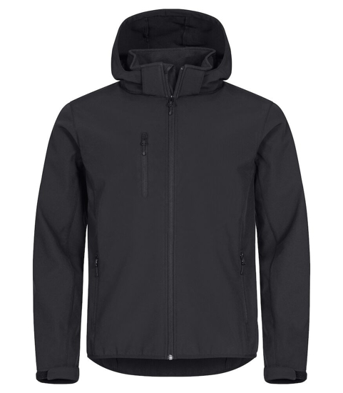 Afbeeldingen van CLASSIC HOODY SOFTSHELL JACKET ZWART XL