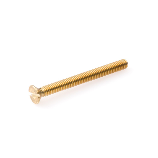 Afbeeldingen van METAALSCHROEF MESSING BLANK PK ZS DIN963 M3X30 (200)
