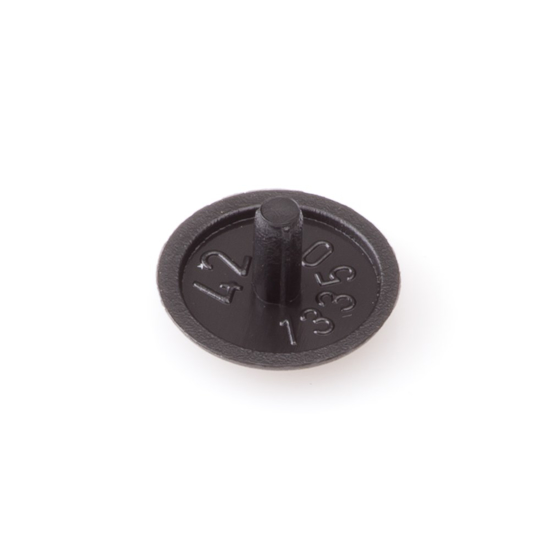 Afbeeldingen van AFDEKKAPJE SPPS MET KOPBORING 12MM RAL9005 ZWART (500)