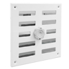 Afbeeldingen van SCHUIFROOSTER MET GAAS ALUMINIUM WIT 155X155MM